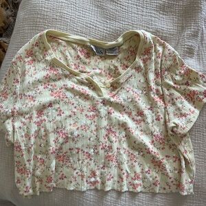 Cropped floral tee vintage